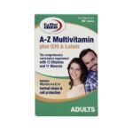 قرص AZ مولتی ویتامین پلاس کیوتن و لوتئین یوروویتال 60 عددی