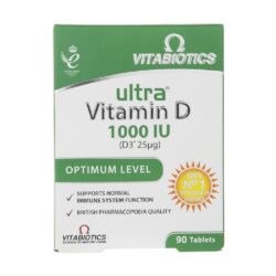 قرص اولترا ویتامین د 1000IU ویتابیوتیکس بسته 90 عددی