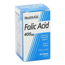 فولیک اسید 400 میکروگرم هلث اید 90 عددی HealthAid Folic Acid 400µg 90 Tablets