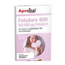 فولیک اسید ۸۰۰ آپوویتال 30 عددی Apovital Folsaure 800 30 Tablets