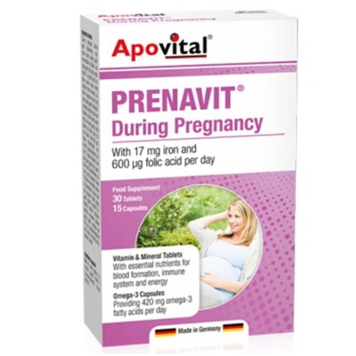 پریناویت دوران بارداری آپوویتال 45 عددی Apovital Prenavit During Pregnancy 45 Tablets & Capsules