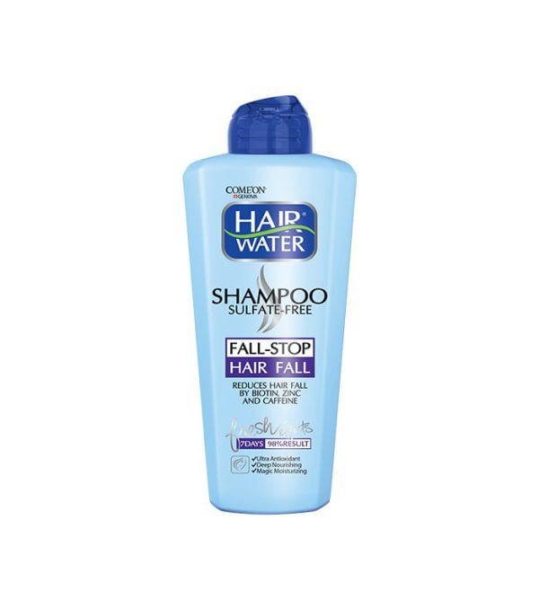 شامپو هیر واتر بدون سولفات ضد ریزش کامان 400 میلی لیتری  COME'ON Hair Water Fall-Stop Sulfate-Free Shampoo For Colored Hair 400 ml