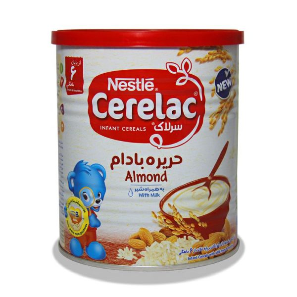 سرلاک حریره بادام به همراه شیر نستله از پایان 6 ماهگی 400 گرمی  Nestle Cerelac Almond With Milk From 6 Months 400 g