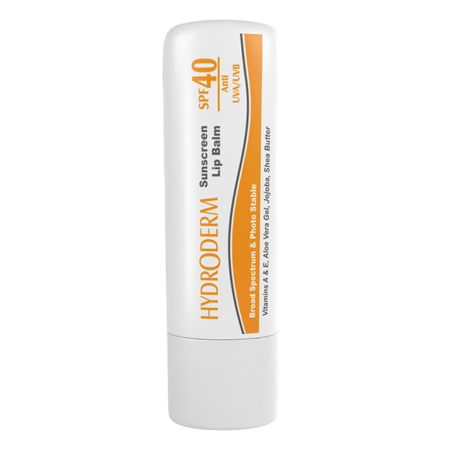 بالم ضد آفتاب لب هیدرودرم SPF40 وزن 4.5 گرم Hydroderm Sunscreen Lip Balm Cream SPF40 4.5g