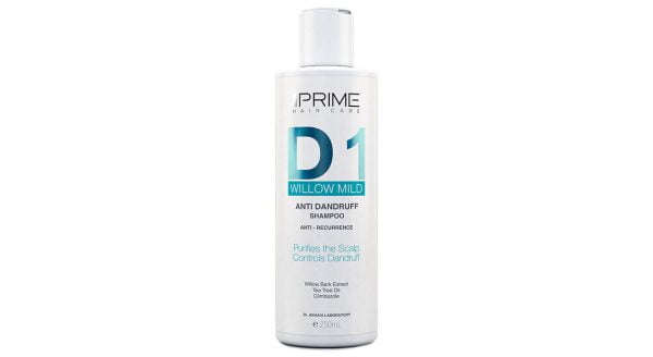 شامپو ضد شوره ملایم D1 پریم جلوگیری از بازگشت شوره 250 میلی لیتری Prime D1 Willow Mild Anti Dandruff Shampoo Anti Recurrence 250ml