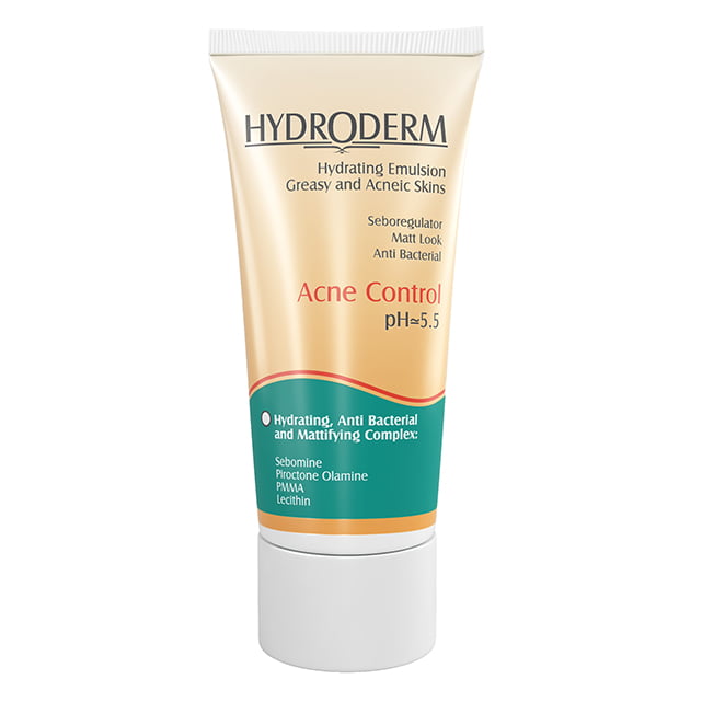 امولسیون مرطوب کننده پوست چرب هیدرودرم ۴۰ میلی لیتر Hydroderm Hydrating Emulsion Acne Control Oily Skins 40 ml