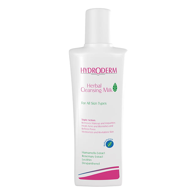 شیر پاک کن گیاهی مناسب انواع پوست هیدرودرم 200 گرم Hydroderm Herbal Cleansing Milk For All Skin Types 200gr