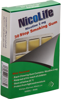 آدامس ترک سیگار نیکلایف 30 عددی Nicolife Stop Smoking Gum 30
