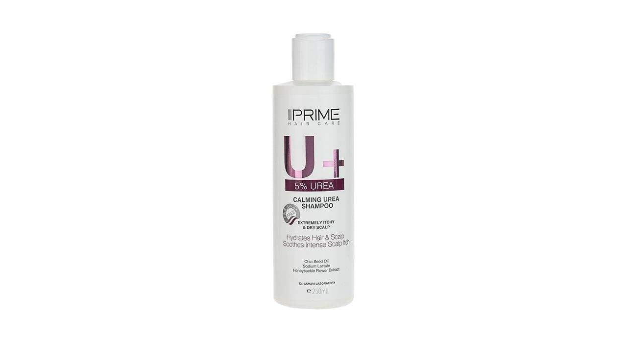 شامپو اوره %5 پوست سر بسیار خشک و دارای خارش +U پریم 250 میلی لیتری Prime U+ 5% Urea Extremely Itchy & Dry Scalp Calming Urea Shampoo 250m