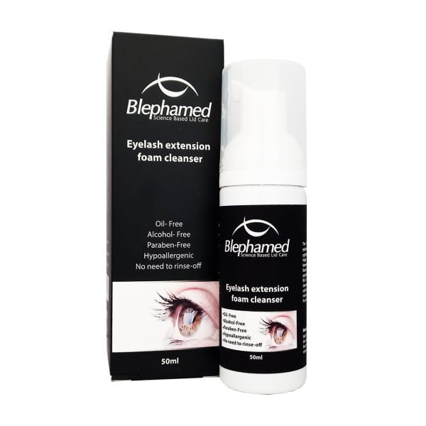 فوم پاک کننده آرایش مناسب مژه های اکستنشن 50میل بلفامد Blephamed Eyelash Extensions Cleansing Foam 50ml