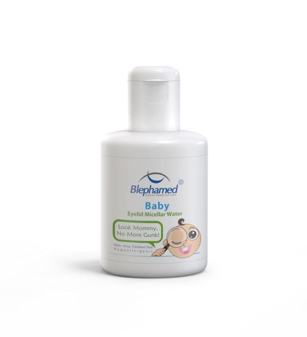 محلول تخصصی پاک کننده پلک و مژه کودک 150میل بلفامد Blephamed Eyelid Micellar Water For Baby 150ml