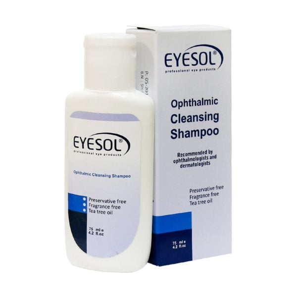 شامپو شستشوی پلک و مژه حاوی روغن درخت چای آیسول Eyesol Ophtalmic Cleaning Shampoo