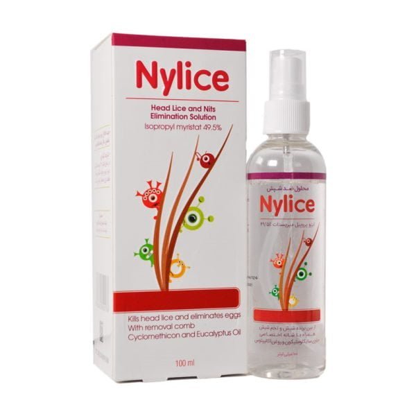 محلول ضد شپش نایلیس کیمیا کالای رازی 100 میلی لیتری Kimia Kala Razi Nylice Head Lice and Nits Elimination Solution 100 ml