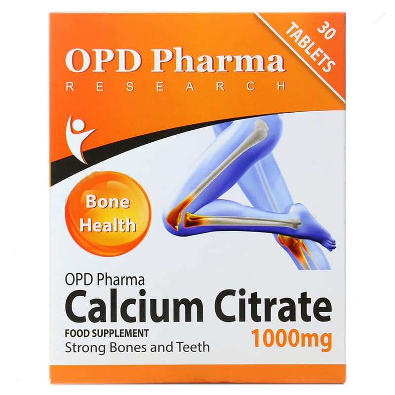 کلسیم سیترات او پی دی فارما 30 عددی OPD Pharma Calcium Citrate 30 Tablets