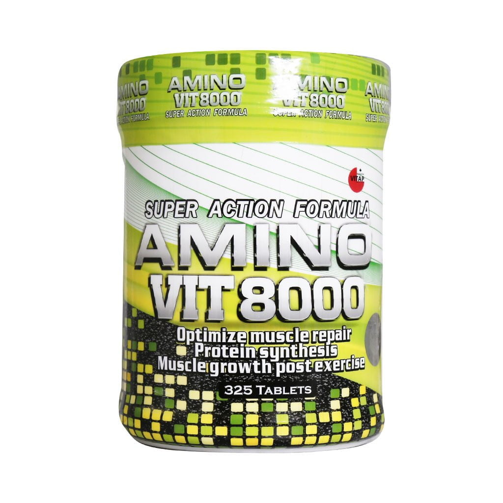 قرص آمینو ویت 8000 ویتاپی 325 عدد Vitap Amino Vit 8000 Super Action Formula 325 Tabs