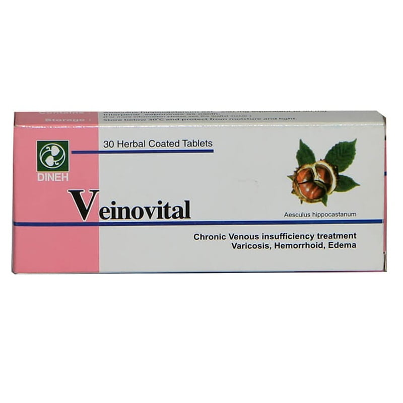 قرص ونوویتال دینه ۳۰ عددی Dineh Veinovital 30 Herbal Coated Tablets