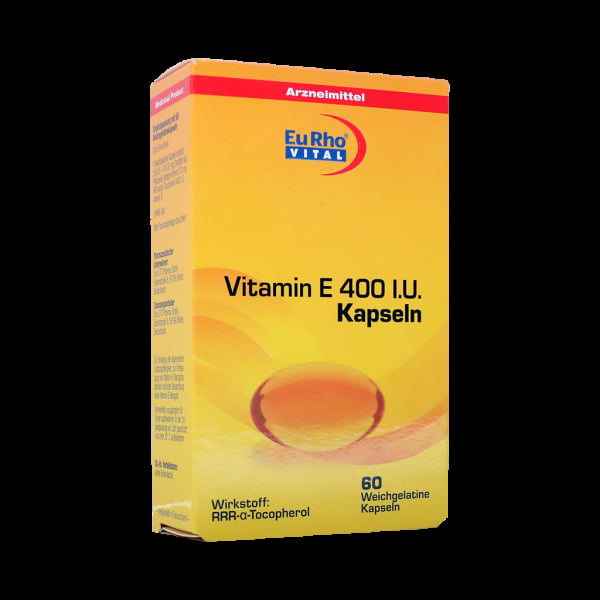 ویتامین ای 400 واحدی یورو ویتال 60 عددی EuRho Vital Vitamin E 400 I.U 60 Kapseln