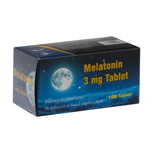 قرص ملاتونین ۳ میلی گرمی سیمرغ دارو عطار 100 عددی SDA Melatonin 3 mg 100 Tablets