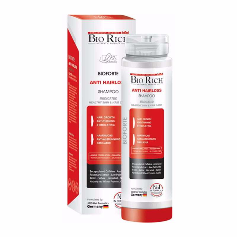 شامپو ضد ریزش و تقویت کننده  (بایوفورت)بایوریچ 250 میلی لیتر shampoo anti hair loss & strengthening (bioforte) BIO RICH 250ML