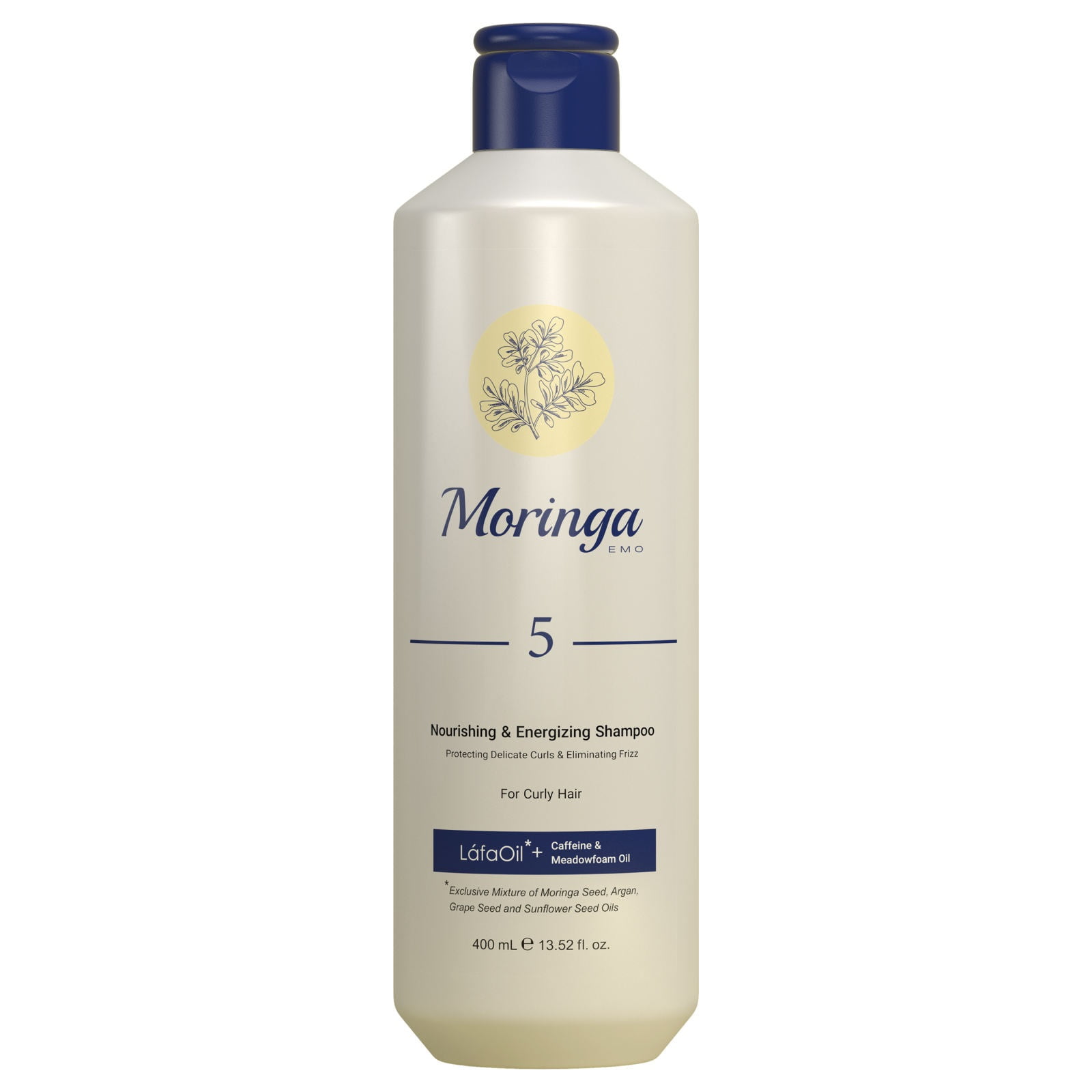 شامپو مغذی و انرژی بخش 5 موهای فر مورینگا امو Moringa EMO Nourishing and Energizing Shampoo 5 Curly Hair