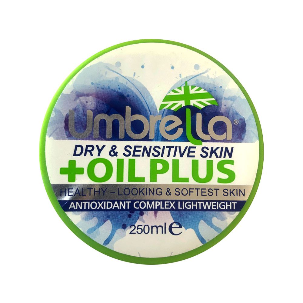 کرم مرطوب کننده کاسه ای اویل پلاس آمبرلا مخصوص پوست های خشک و حساس 250 میلی لیتر Moisture Cream Oil Plus UMBRELLA For Dry And Sensitive Skin 250ml