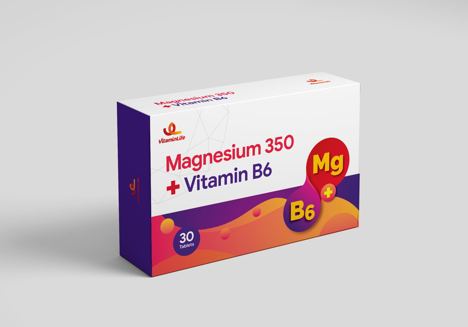 قرص منیزیم 350 و ویتامین ب 6 ویتامین ‌هاوس 30 عددی Vitamin House Magnesium 350 & Vitamin B6 30 Tablets