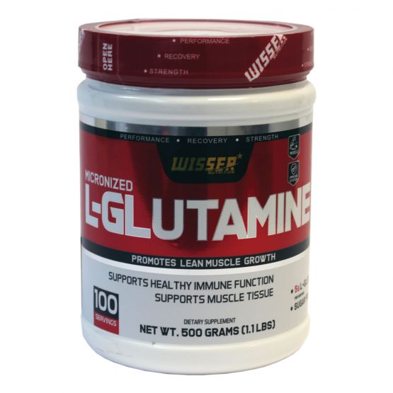 پودر گلوتامین طعم دار ویثر 500 گرمی  Wisser Nutrition L-Glutamine Powder 500 gr