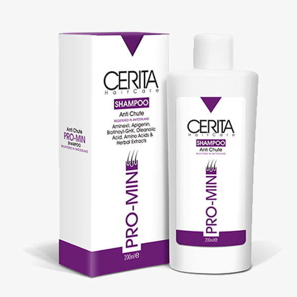 شامپو ضد ریزش پرومین سریتا مناسب انواع مو ۲۰۰ میلی لیتر Cerita Pro Min Shampoo For All Hair 200 ml