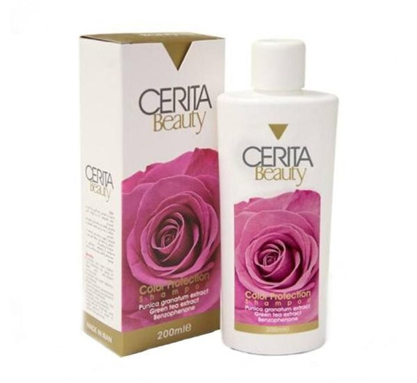 شامپو محافظ رنگ مو سریتا مناسب موهای رنگ شده ۲۰۰ میلی لیتر Cerita Beauty Color Protection Shampoo 200 ml