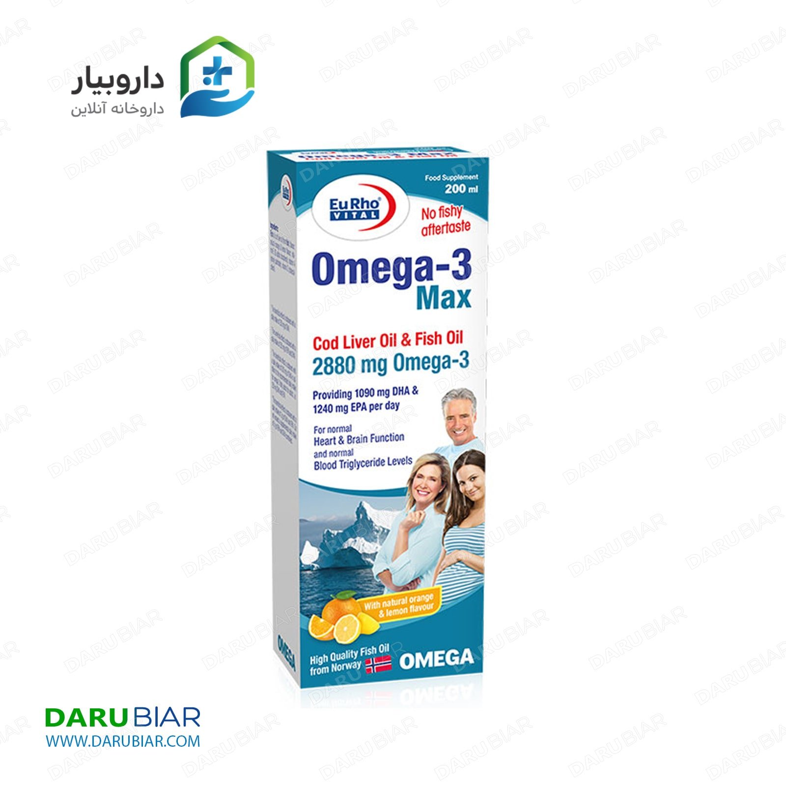 شربت امگا 3 مکس یوروویتال 200 میلی لیتر Eurho Vital Omega-3 Max 200 ml