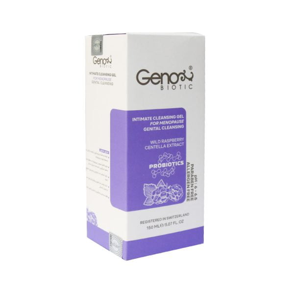 ژل بهداشتی پروبیوتیک بانوان یائسه ژنوبایوتیک 150 میلی لیتر Geno Biotic Intimate Cleansing Gel For Menopause 150 ml