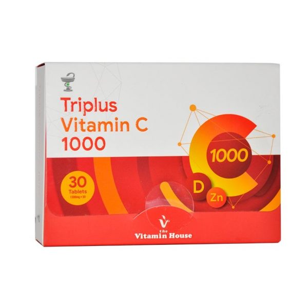 قرص تری پلاس ویتامین C 1000 میلی گرم ویتامین هاوس 30 عدد Vitamin House Triplus Vitamin C 500 mg 30 Tabs