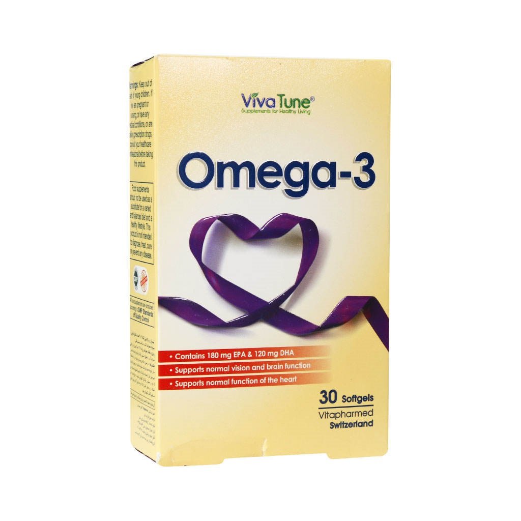 کپسول نرم ژلاتینی امگا 3 ویواتیون 30 عدد Viva Tune Omega3 softgels 30 capsules