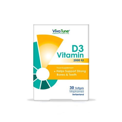ویتامین د3 ویواتیون 2000 واحدیViva Tune Vitamin D3 2000 IU