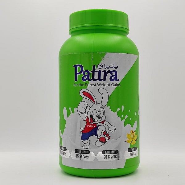 پودر نوشیدنی فوری با طعم وانیل 300 گرمی پاتیراPatiraBaby BANANA VANILLA Instant Drink Powder 300