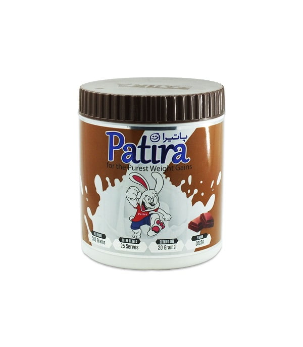 پودر نوشیدنی فوری با طعم شکلات 500 گرمی پاتیرا Patira For The Purest Wight Gains Cocoa 500gr