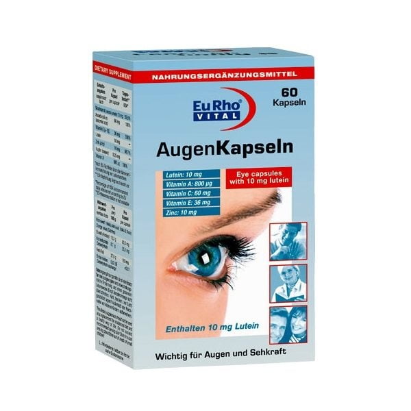 کپسول چشم اوژن یوروویتال ۶۰ عددی EuRho Vital Augen Eye Capsule 60 Caps