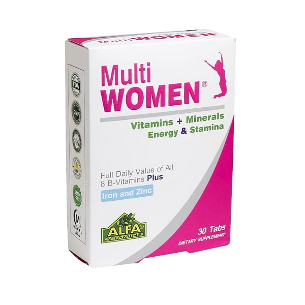 قرص مولتی وومن آلفا ویتامینز 30 عدد Alfa Vitamins Multi Women 30 Tabs