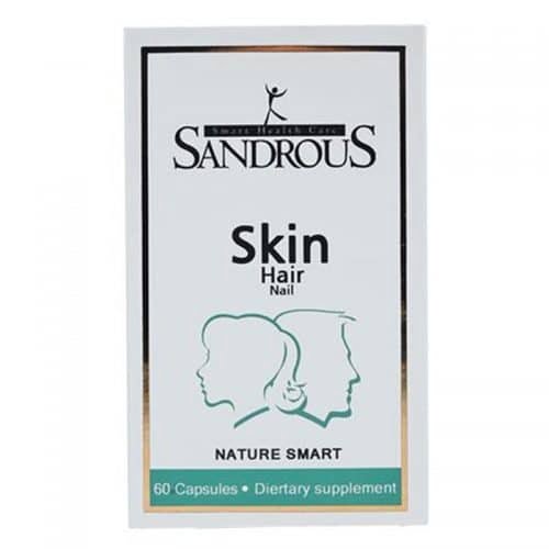 کپسول پوست مو و ناخن سندروس 60 عدد  Sandrous Skin Hair Nail Supplement 60 Caps