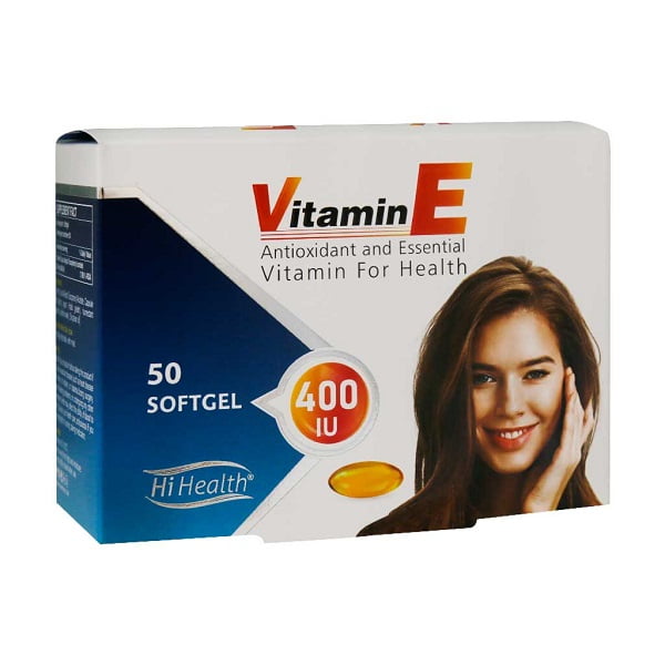 سافت ژل ویتامین E 400 واحد های هلث 50 عدد  Hi Health Vitamin E 400 IU 50 Softgels