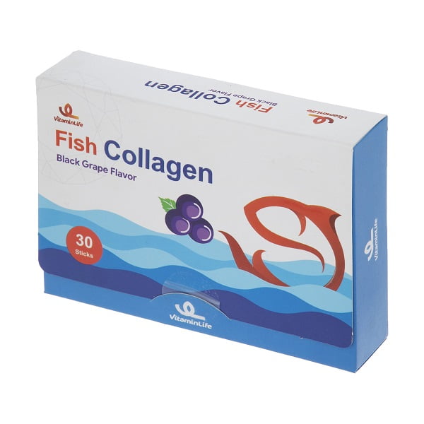 ساشه فیش کلاژن ویتامین لایف بسته 30 عددی Vitamin Life Fish Collagen 30 Sticks