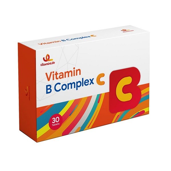 قرص ویتامین ب کمپلکس سی ویتامین لایف 30 عددی  Vitamin Life Vitamin B Complex C 30 Tabs