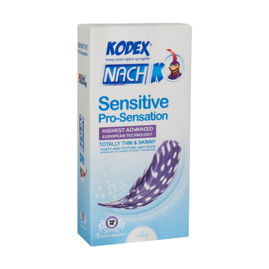 کاندوم ناچ سنسیتیو (حساس) 12 عددی NACH Kodex Sensitive 12 tested