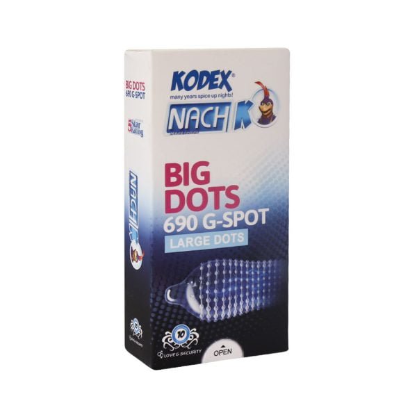 کاندوم خاردار کدکس مدل بیگ داتس 10 عددی Nach Kodex Model Big Dots Condoms 10 tested