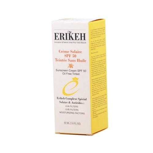 کرم ضدآفتاب رنگی فاقدچربی اریکه با-Erikeh sunscreen cream oil free tinted spf50