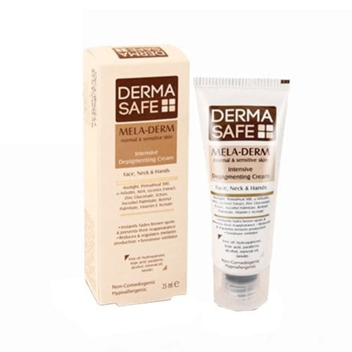 کرم روشن کننده وضدلک درماسیف(مناسب پوست معمولی وحساس) Derma Safe Mela Derm Intensive Depigmenting Cream