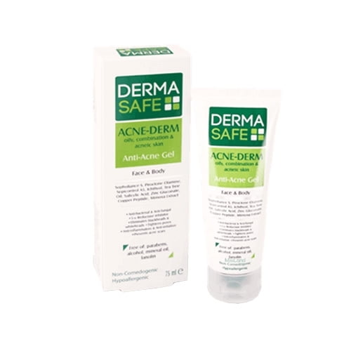 ژل شستشوی صورت(مناسب پوست چرب،مختلط ودارای آکنه) Derma Safe Acne Derm Deep Facial Cleansing Gel