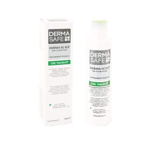 شامپو ضد شوره سری درمااسکالپ درماسیف مناسب جهت مو و پوست سر چرب 200 میلی لیتر Dermasafe Hair & Scalp therapy Anti Dandruff Shampoo 200 ml