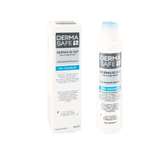 شامپو ضد شوره سری درمااسکالپ درماسیف مناسب جهت مو و پوست سر خشک 200 میلی لیتر  Dermasafe Hair & Scalp therapy Anti Dandruff Shampoo 200 ml