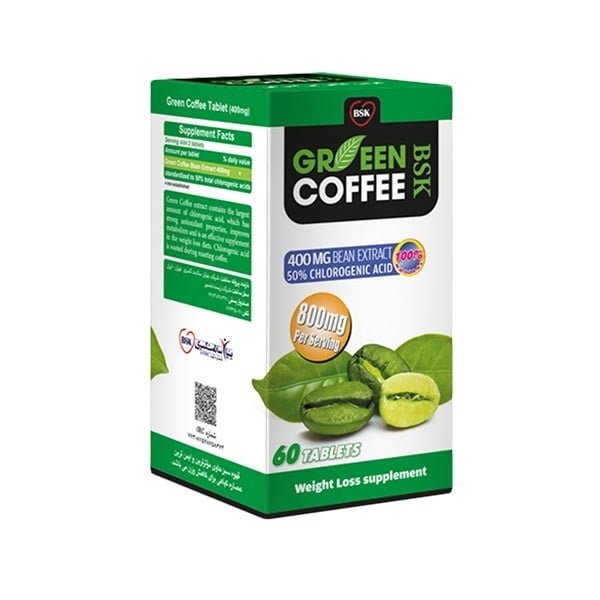 گرین کافی بی اس کی 60 عددی BSK Green Coffee 60 Tabs